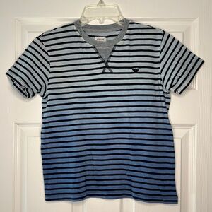 Armani Junior Blue Ombre Striped Tee | Boys 10A (US Boys 10)